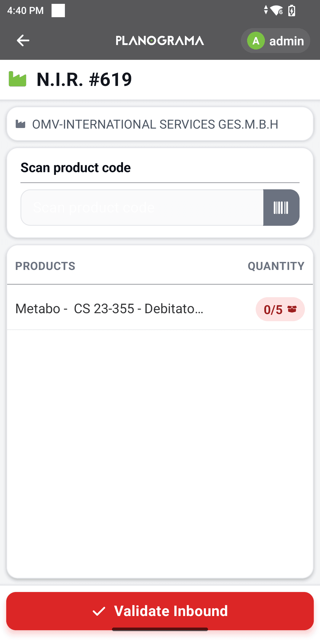 Receiving/ Stock in